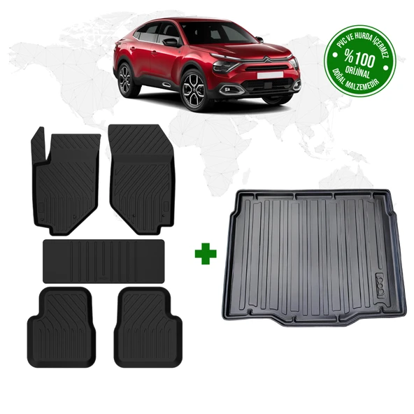 Citroen C4 X 4D Havuzlu Paspas ve 3D Bagaj Havuzu 2022 Model ve Sonrası ürün görseli 1