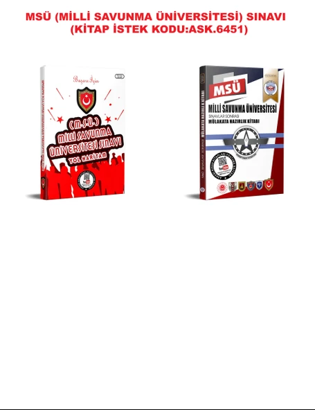 MSÜ Sınavına Hazırlık Kitapları (2’li Set) ürün görseli 1