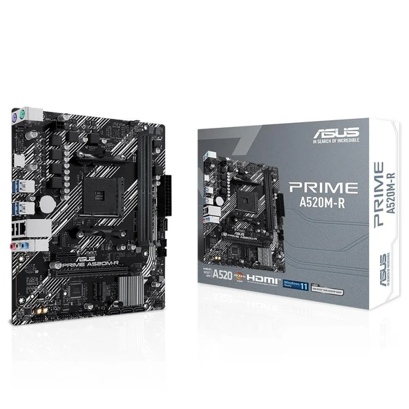 Asus PRIME A520M-R 5100Mhz OC DDR4 Soket AM4 M.2 HDMI mATX Anakart ürün görseli 1