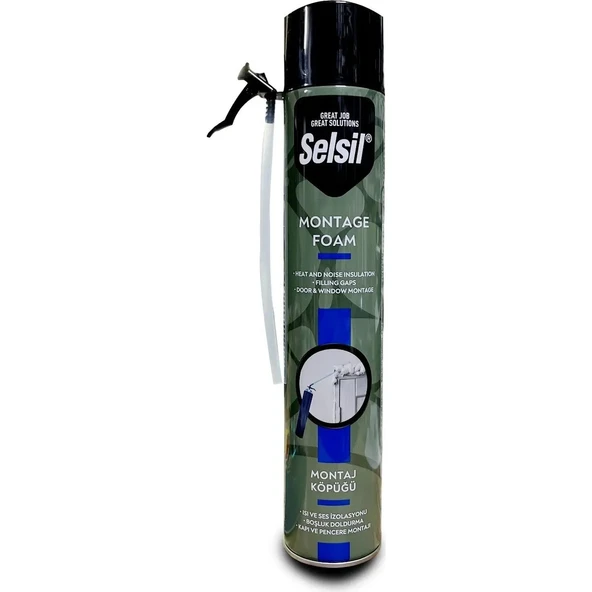 Selsil 750ml Yüksek Mukavemetli Pipetli Montaj Köpüğü ürün görseli 1