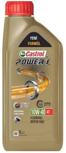 Castrol Power 1 10W-40 4T 1 lt Motosiklet Yağı ürün görseli 1