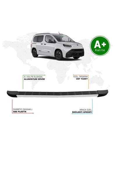Toyota Proace City Arka Basamak Kısa Şasi 2024 Model ve Sonrası S-Line ürün görseli 1