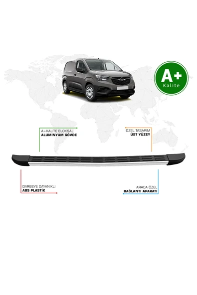 Opel Combo Panelvan Arka Basamak Uzun Şasi 2019 Model ve Sonrası S-Line ürün görseli 1