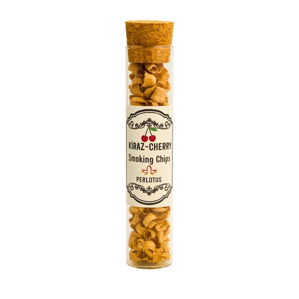 Perlotus Kiraz Ağacı Viski Tütsüleme Talaşı 5 gr Cam Mantar Kapaklı Tüpte ürün görseli 1