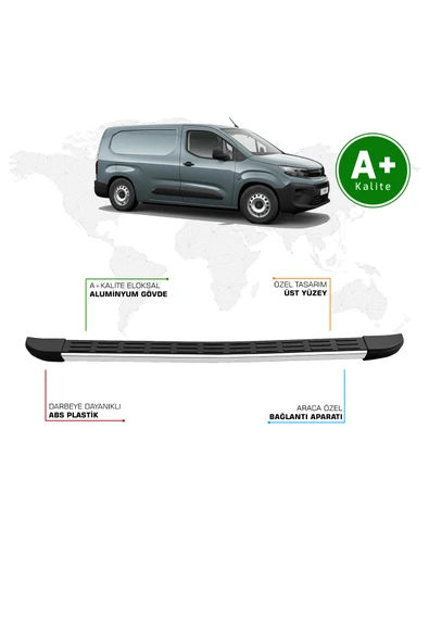 Opel Combo Panelvan Arka Basamak Uzun Şasi 2024 Model ve Sonrası S-Line ürün görseli 1