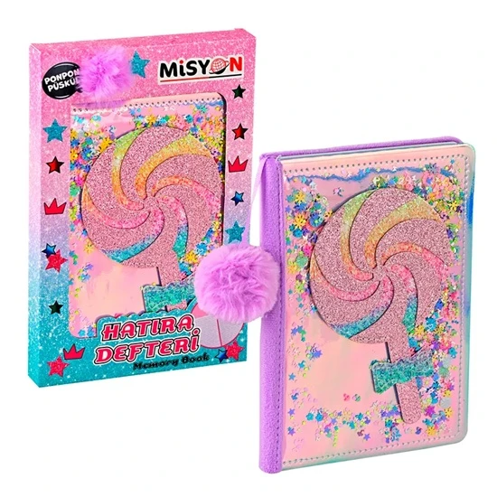Misyon Candy Squar Püsküllü Hatıra Defteri Msy-5635 ürün görseli 1