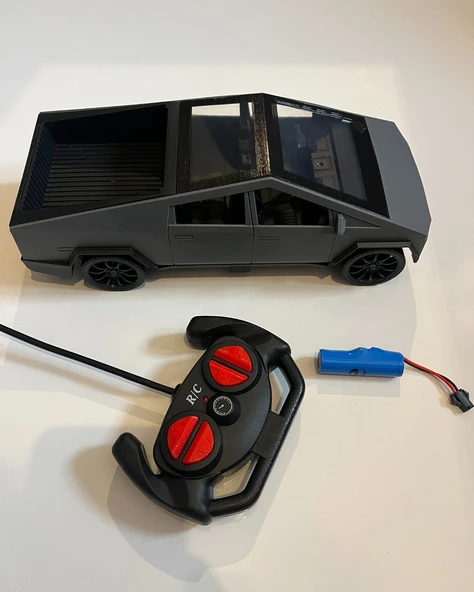 Uzaktan Kumandalı Şarjlı Tesla Cybertruck Siyah Renk 25 Cm ürün görseli 1
