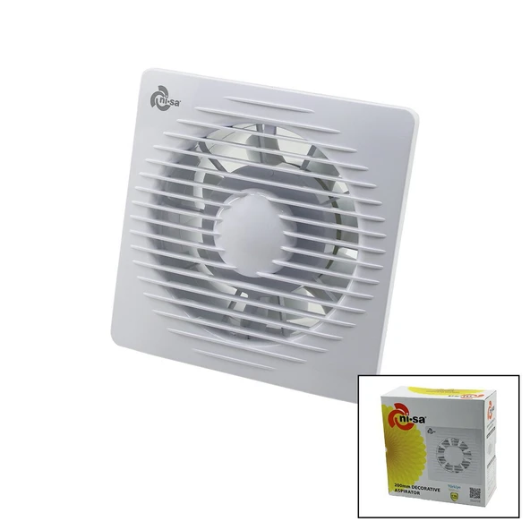 200 8İNÇ BANYO TUVALET HAVALANDIRMA ASPİRATÖRÜ 40W 200M3/H  EBT-200 GO-53-vice ürün görseli 1