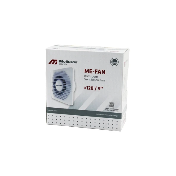 MUTLUSAN-001 211 000 120 00 00 ME-FAN 120/5" BANYO TUVALET HAVALANDIRMA ASPİRATÖRÜ 15W 1900RPM 120M3/H GO53/00272 ürün görseli 1