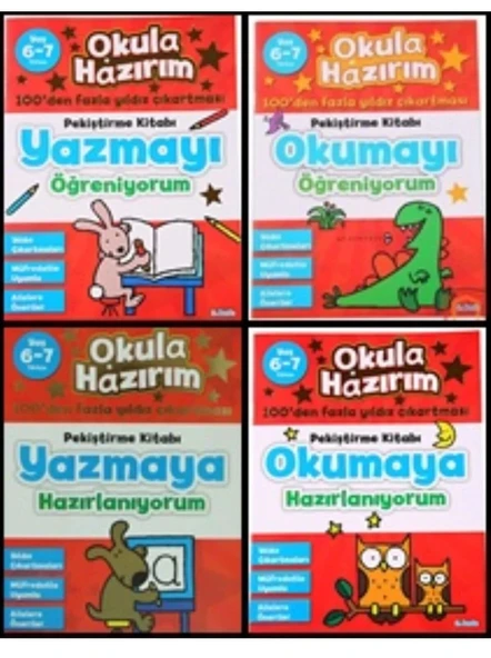 okula hazırım pekiştirme kitapları 6-7 yaş sözel 4 kitap ürün görseli 1