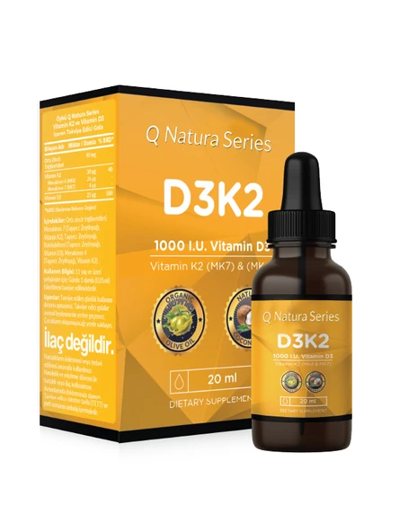 D3k2 Organik Zeytniyağlı Mct Oil /mk4,mk7 /20 ml ürün görseli 1