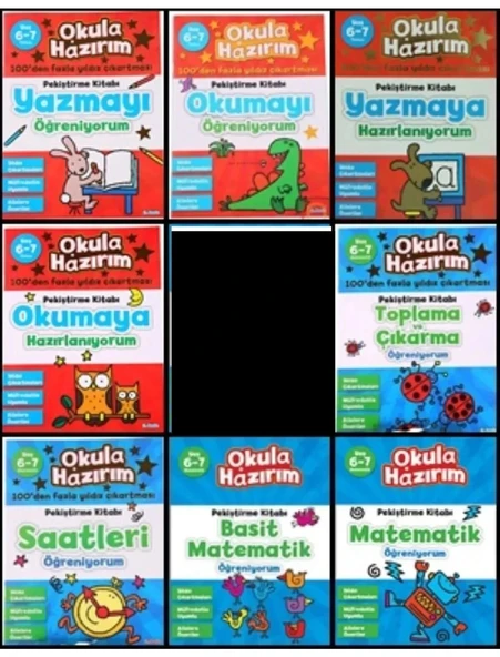 Okul Öncesi Eğitim seti 6-7 yaş (8 kitap) ürün görseli 1