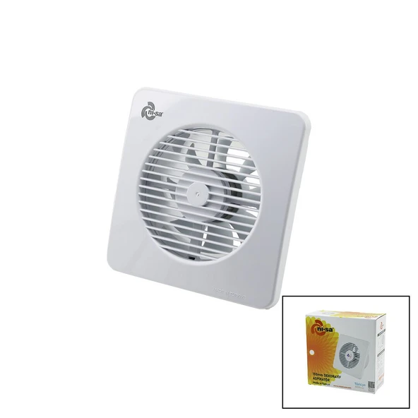 PLASTİK ASPİRATÖR 150 6İNÇ BANYO TUVALET HAVALANDIRMA ASPİRATÖRÜ 20W 320M3/H EBT-150 GO53/00274 ürün görseli 1