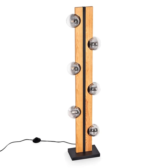 LW-4300-6G Doğal Ahşap Altılı Camlı Lambader ürün görseli 1