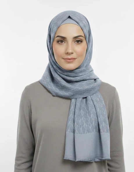 ARMANDA COTTON MONOGRAM DESEN ŞAL - 3048-77 ürün görseli 1