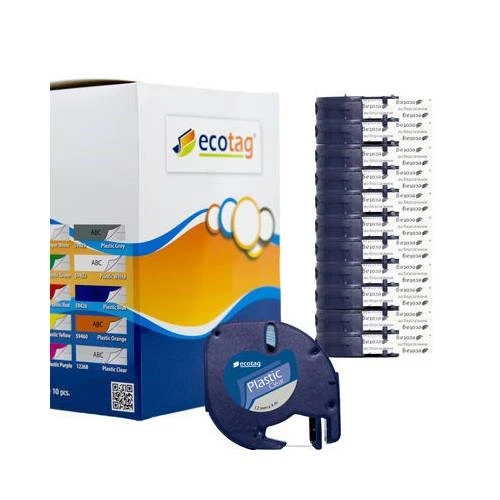 Dymo Letratag Muadil Plastik Şerit Etiket Kırmızı 10'lu Paket 12mmx4 Metre ( Plastik Kırmızı ) ürün görseli 1