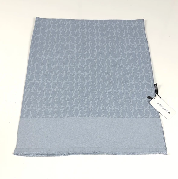 ARMANDA COTTON MONOGRAM DESEN ŞAL - 3048-77 - Resim 3