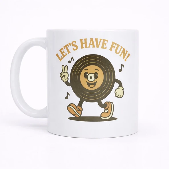 PRYDESIGN Let’s Have Fun Neşeli Plak Seramik Kupa ürün görseli 1