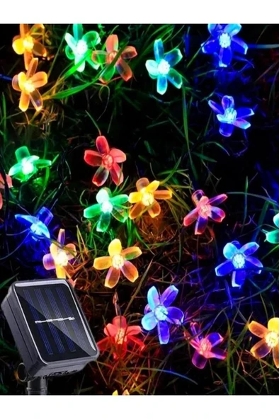 6 Metre 30 Led Çiçek Solar Lamba Güneş Enerjili Rgb Renkli Işık Bahçe Aydınlatma Parti Süs Lambası ürün görseli 1