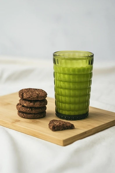 Allegra Koyu Yeşil Akrilik Bardak 6'lı Set | 400 ml | Su, Meşrubat, Sunum ve Kahve Yanı İçin | Cam Değildir | Kırılmaya Dayanıklı ürün görseli 1