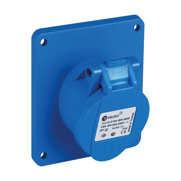 TP Electric 3124-309-0900 Vidalı Bağlantı IP44 3x32A CEE Norm Eğik Makine Prizi ürün görseli 1