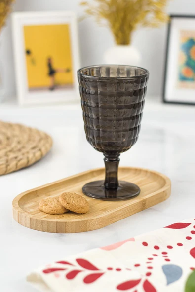Allegra Füme Kadeh Bardak - 450 ml Tekli Akrilik Malzeme - Cam Değildir Kırılmaya Dayanıklı ürün görseli 1