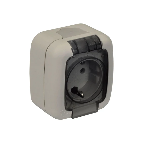 TP Electric 3201-025-0601 Nemliyer Kapaklı Topraklı Priz ürün görseli 1