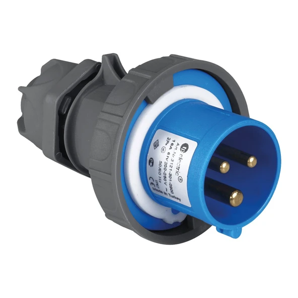 TP Electric 3125-301-0900 Vidalı Bağlantı IP67 3x32A CEE Norm Düz Fiş ürün görseli 1