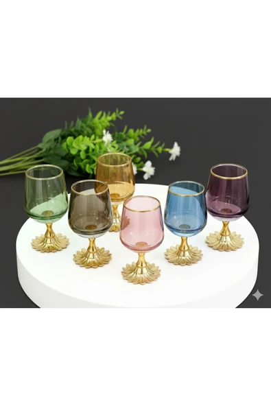 ÇNR Home Collection Lina metal ayaklı kahve yanı su & meşrubat bardağı ürün görseli 1