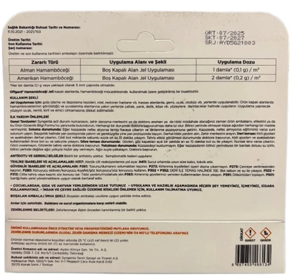 Syngenta Offgard Hamamböceği Jeli 5g - Resim 3
