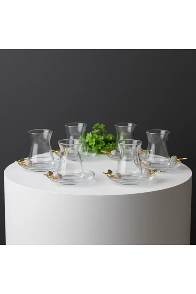 ÇNR Home Collection 6 lı ÇAY GÜMÜŞ ÇAY SETİ ürün görseli 1