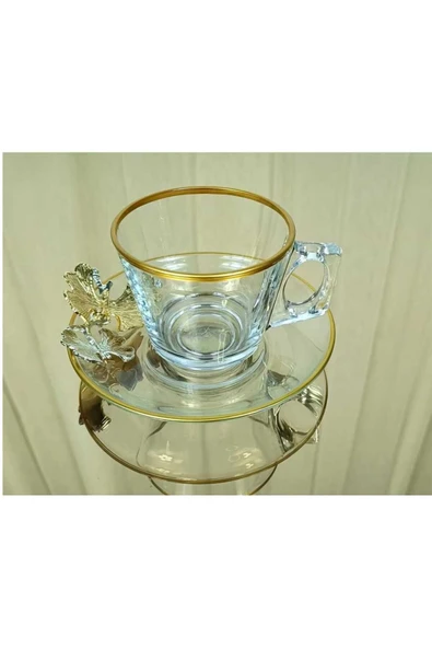 ÇNR Home Collection PAŞABAHÇE VELA FİNCAN TAKIMI 12 PARÇA 6 KİŞİLİK KELEBEKLİ YALDIZLI HEDİYELİK ÇEYİZLİK ürün görseli 1
