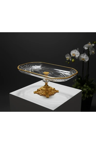 ÇNR Home Collection Paşabahçe Timeless Baton Metal Ayaklı Sunumluk ürün görseli 1