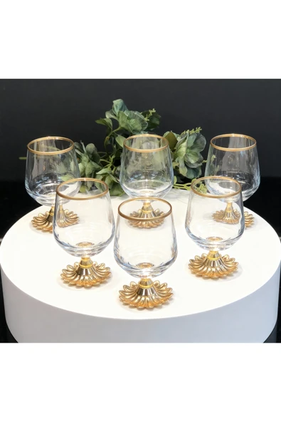 ÇNR Home Collection GOLD AYAKLI KAHVE YANI SU BARDAĞI ürün görseli 1