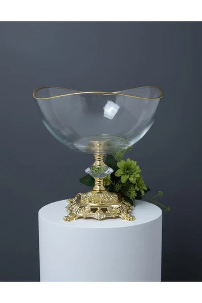 ÇNR Home Collection METAL AYAKLI LÜXS SUNUMLUK KASE ürün görseli 1