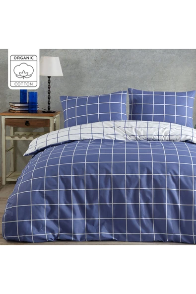 %100 Pamuklu Tek Kişilik Nevresim Takımı 160x220 - 2 Yastık Kılıflı - Lastikli Çarşaflı ürün görseli 1