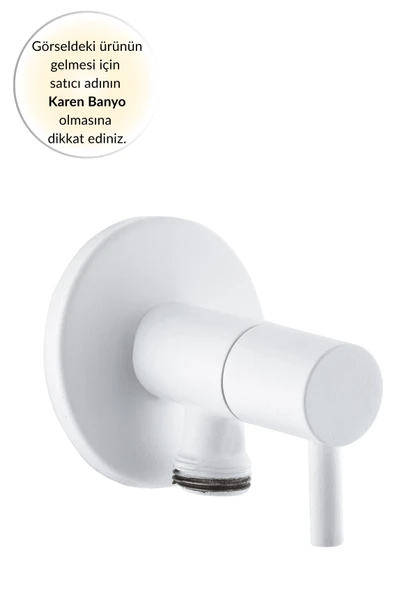 Karen Banyo Angle Valve Glayor Taharet Musluğu, Beyaz, Cisa 48937 ürün görseli 1