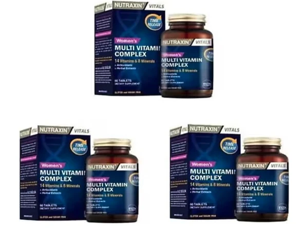 Nutraxin Women's Multivitamin Complex 60 Tablet 3'lü ürün görseli 1