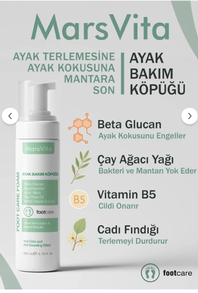 MARSVİTA Ayak Bakım Köpüğü 200 ml ürün görseli 1