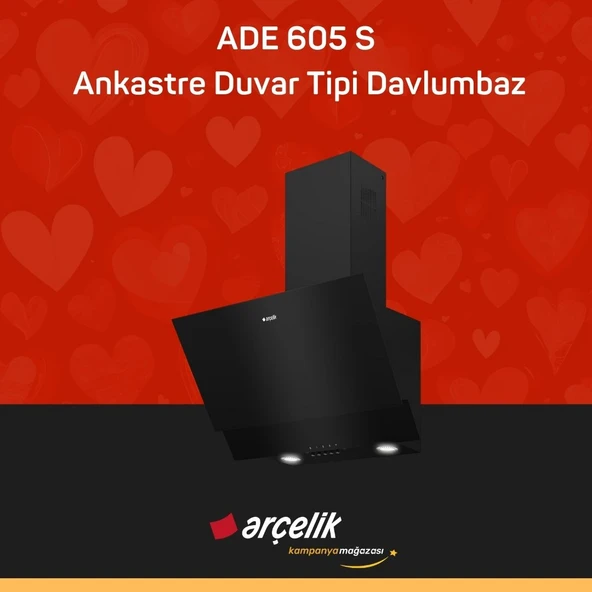 ARÇELİK ADE 605 S Ankastre Duvar Tipi Davlumbaz - Resim 2