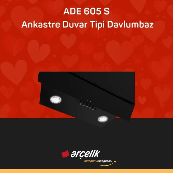 ARÇELİK ADE 605 S Ankastre Duvar Tipi Davlumbaz - Resim 3