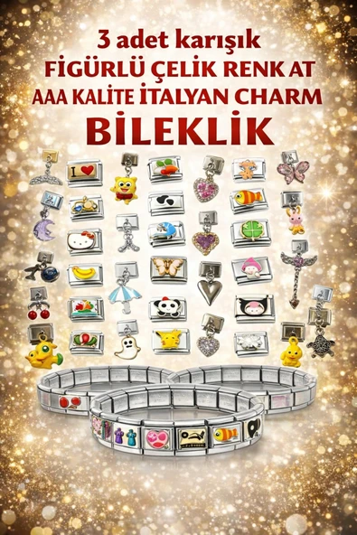 Jack Ferrero 3'LÜ ÇELİK AJDA BİLEKLİK - Resim 2