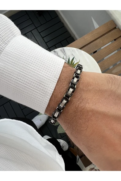 Jack Ferrero Erkek Çelik Renk Atmaz Faturalı Bileklik çlkblkjf326 ürün görseli 1