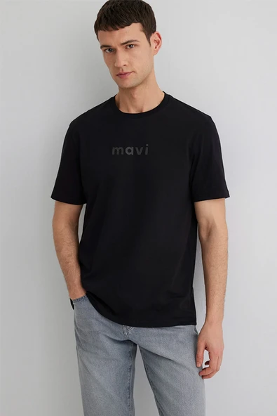 M0612732-900 MAVİ BASKILI T-SHIRT ürün görseli 1