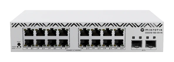 MikroTik CSS318-16G-2S+IN 16 Port Yönetilebilir Switch ürün görseli 1