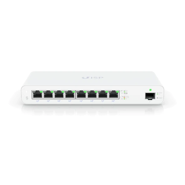 UBNT UISP-S - UISP Switch 8 Port 24V 110W PoE Yönetilebilir Switch ürün görseli 1