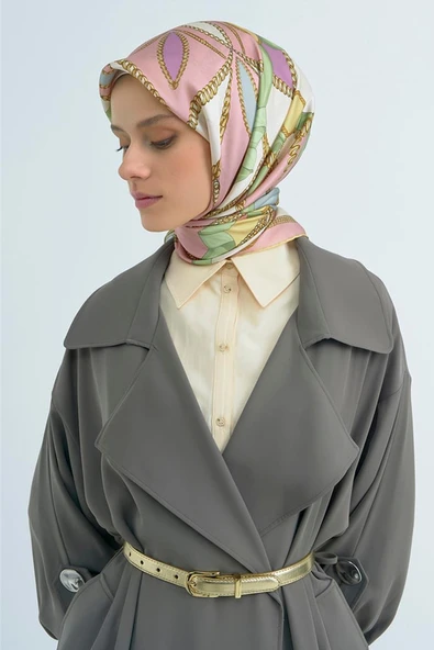 9531 ARMİNE SAF İPEK EŞARP - Resim 2