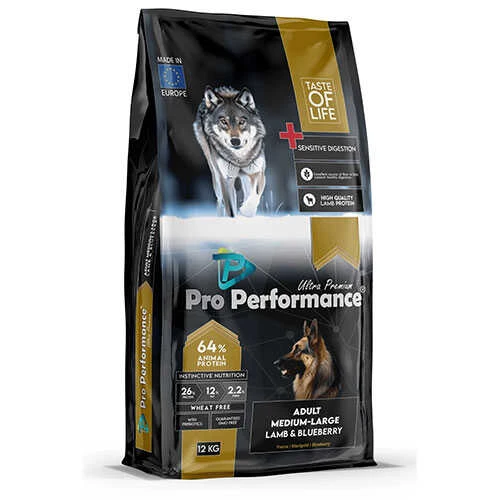 Pro Performance Kuzulu ve Yaban Mersinli Orta ve Büyük Irk Yetişkin Köpek Maması 12 Kg ürün görseli 1