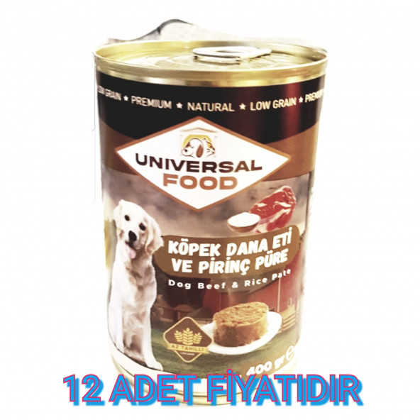 UNİVERSAL FOOD PATE DANA ETLİ KÖPEK KONSERVE 400GR ürün görseli 1