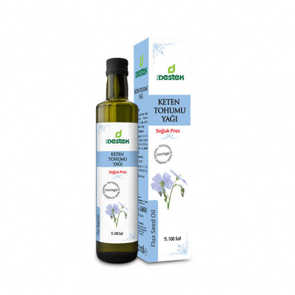 Destek Keten Tohumu(Soğuk Pres) Yağı 250 Ml ürün görseli 1